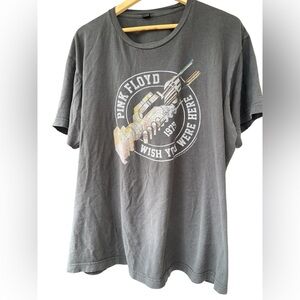 Pink Floyd size XL Gray Graphic T-Shirt Wish you Were Here Concert tee